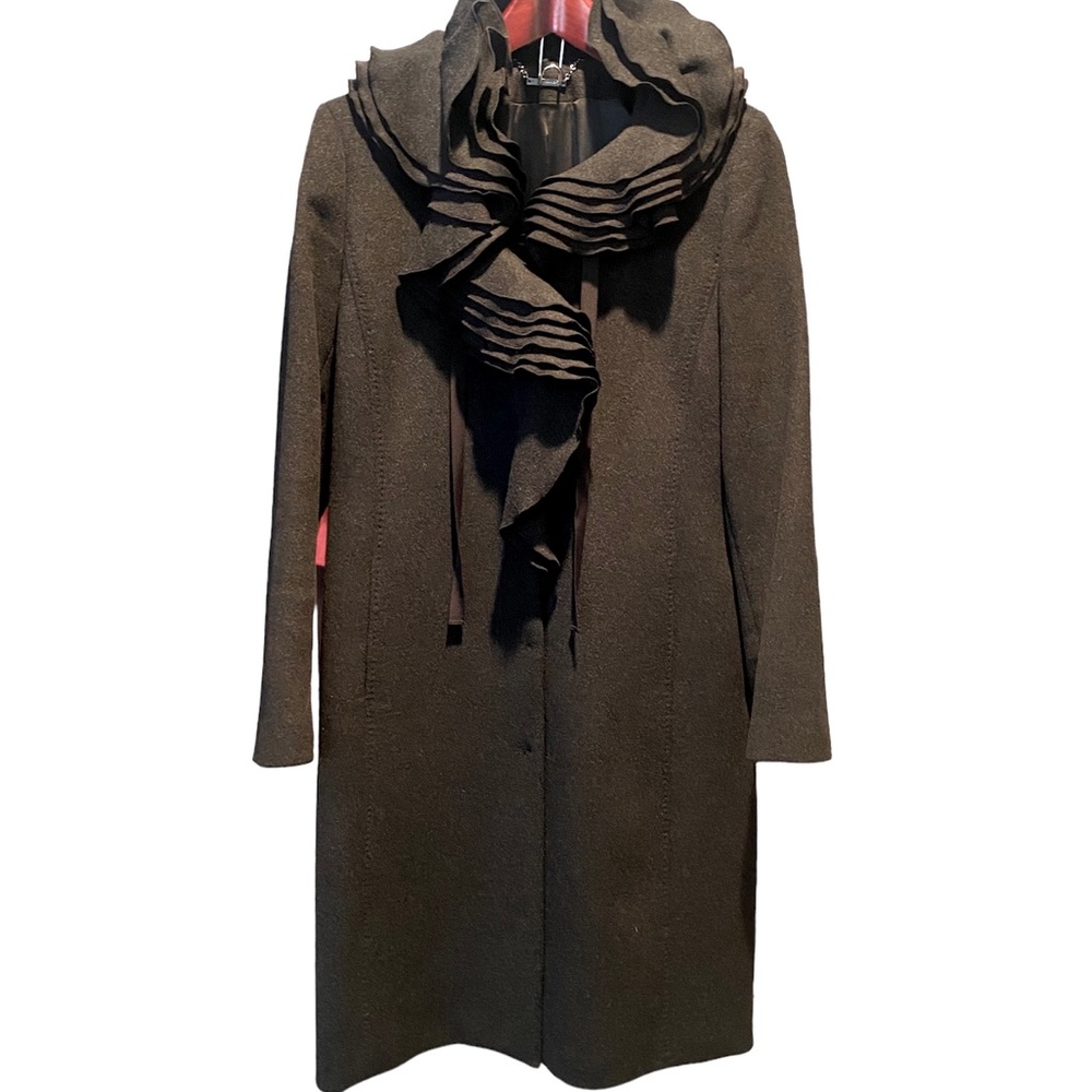 Charcoal Grey 100% Wool Coat by Elie Tahari. Like new. Dress Coat.